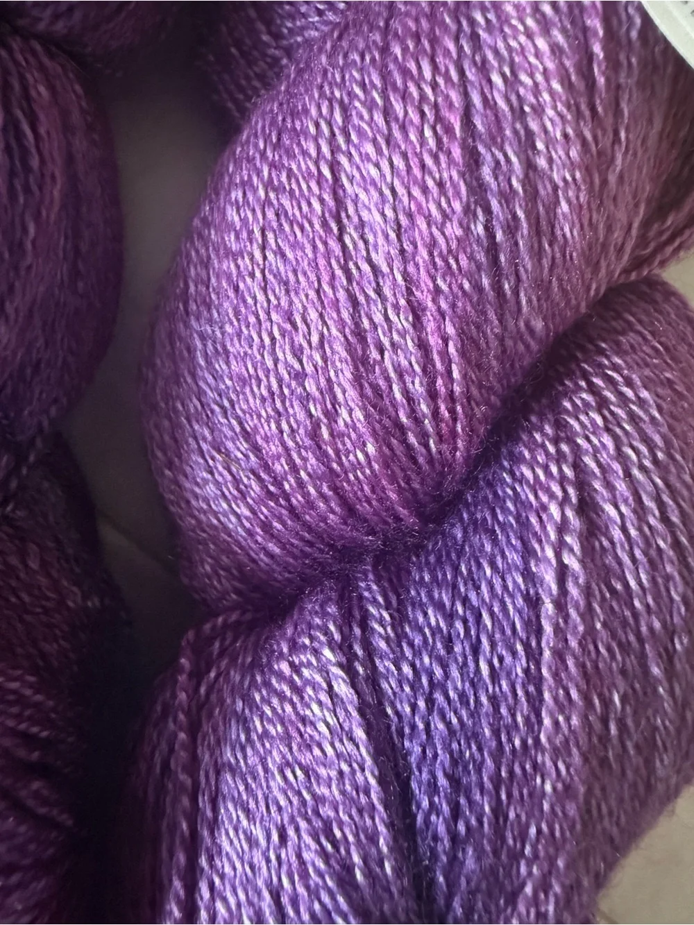 Fyberspates Gleem Lace Hand-Dyed Yarn in Purple Mix - Grape